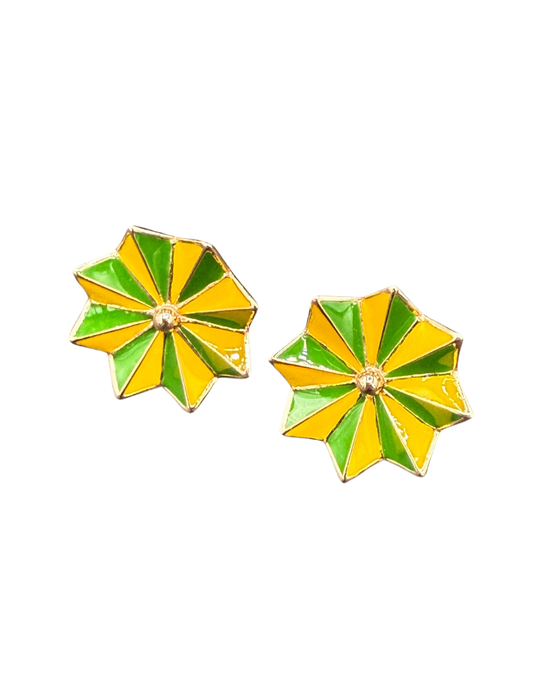 Enamel Floral Ear Studs