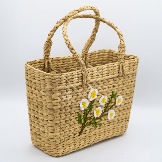 Daisy Handcrafted Embroidered Small Tote