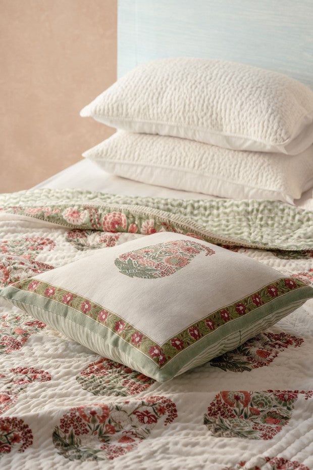 Farah Paisley Linen Cushion