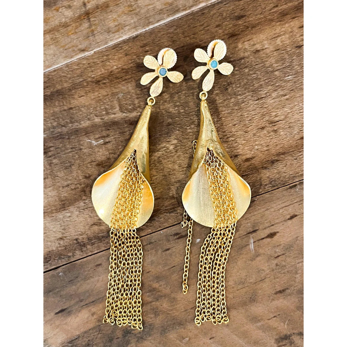 Gold Shell Wrap Earrings