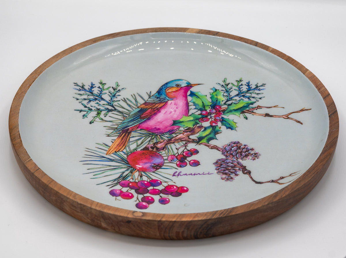 Winter Songbird Decorative Serving Tray