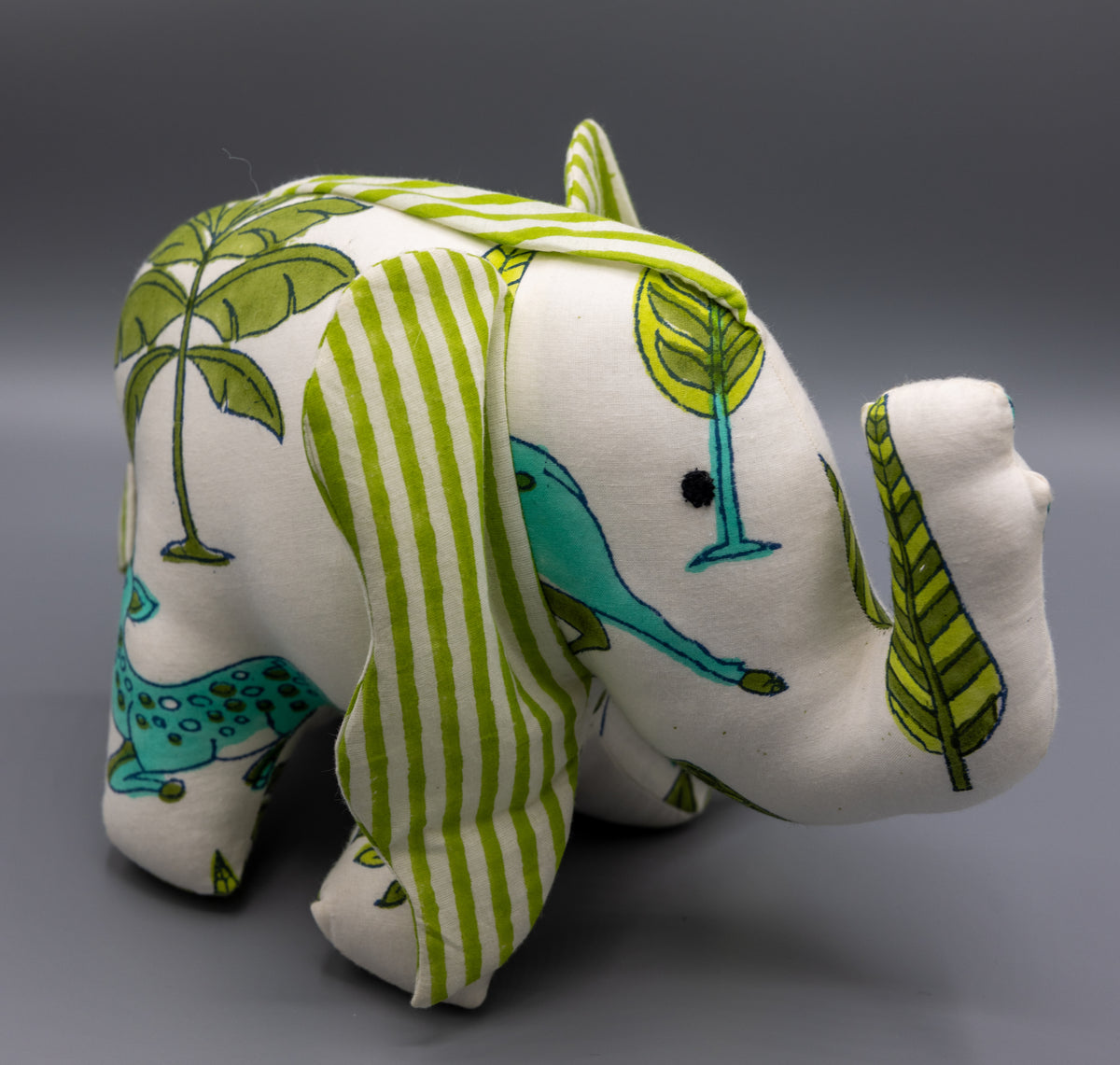 Tropical Elephant – Handmade Cotton Plush Toy