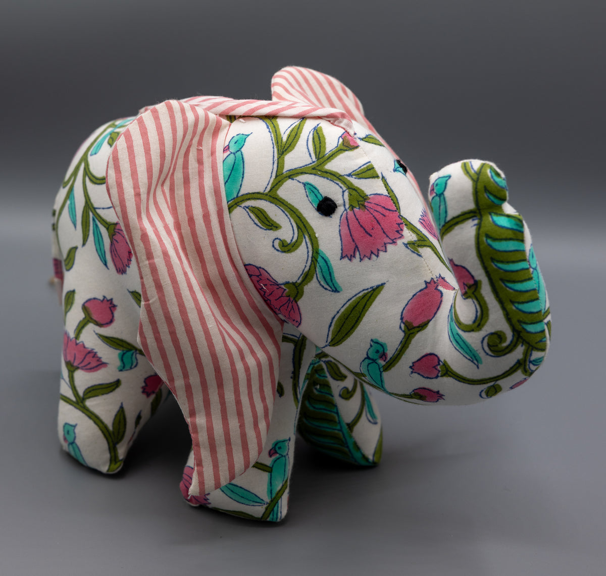 Flora Elephant – Handmade Cotton Plush Toy